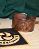 bransoletki - inne Bransoleta handmade miedź grawer 4