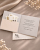 kartki scrapbooking Personalizowana kartka ślubna z monogramem i kieszonką na pieniądze AMORE 2