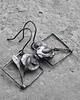 kolczyki wire wrapping Fioletowe perły  -  kwiaty   -  kolczyki 2