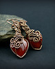 kolczyki wire wrapping Kolczyki z karneolem 7