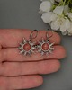 kolczyki wire wrapping Różowe kolczyki słońce kwarc malinowy wire wrapping słoneczka 3