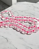 kolie Naszyjnik modułowy : kryształ górski : hot pink : supełkowany 1