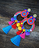 kolczyki soutache Pulo- duże i etniczne kolczyki  z pomponami 3