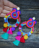 kolczyki soutache Pulo- duże i etniczne kolczyki  z pomponami 2