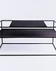 meble - stoły i stoliki - stoliki kawowe Stolik kawowy MATRIX METAL 100x60 - czarny metalowy siatka 4