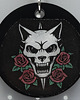 breloki Brelok gotycki z żywicy czaszka kota i róże brelok print_goth 007 1