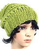czapki damskie Czapka oliwkowa luźna długa hipster beanie 1