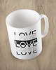 kubki Kolorowy kubek z hasłem LOVE, LOVE, LOVE - mix kolorów 1