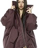 kurtki damskie Kurtka typu bomber oversize burgundowy 7