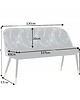 ławki Ławka ławeczka Butique czarna złota motyw liści palmy aksamitna 130cm 6