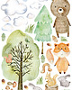 naklejki ścienne do pokoju dziecka Naklejki na ścianę dla dzieci - WOODLAND II 1