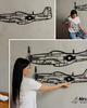 Ozdoby na ścianę Myśliwiec P51 Mustang metalowa ozdoba na ścianę 3D 1