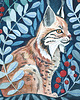 plakaty Winter Lynx ilustracja drukowana 2