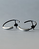 kolczyki wire wrapping Srebrne minimalistyczne kolczyki koła otwarte 2