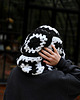 czapki damskie Balaclava z moheru ręcznie szydełkowana, kominiarka czapka handmade 6