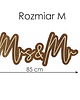 dodatki ślubne Napis drewniany 3D na wesele "Mrs&Mr" 3