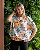 t-shirt damskie Dzianinowa kolorowa bluzka nietoperz uniwersalna 1
