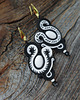 kolczyki soutache Czarno-białe kolczyki soutache 1