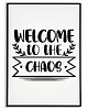 plakaty Plakat motywacyjny z napisami CHAOS 2