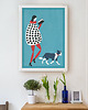 plakaty Zaczytany spacer z psem - plakat fine art 2