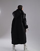 płaszcze damskie Parka Longline Hoodie Oversize czarna 3