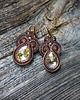 kolczyki soutache Brązowe kolczyki soutache 2