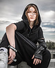 spodnie dresowe damskie Czarne spodnie letnie  unisex KAZE 9