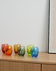 szklanki i kieliszki Komplet kolorowych szklanek, włoski design, lata 70, produkcja: Włochy 5