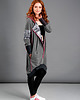 bluza z kapturem damska Bluza rozpinana z kapturem nadruk LAS 1