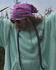 bluza z kapturem damska Poncho Biggy Pastel Mint 3