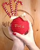 ozdoby choinkowe Bombka z włóczki z imieniem, personalizowana 2