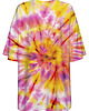 t-shirt damskie DR.CROW T-shirt Damski Oversize Tie Die Pink 1