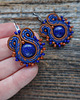 kolczyki soutache Małe kolczyki sutasz z lapis lazuli 4