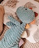 misie i maskotki Pluszowy Dinozaur tęczowy, na szydełku 3