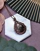 wisiory Miedziany wisiorek wire wrapping z jaspisem #516 2