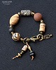 wisiory Wisiorek w kolorach ziemi w stylu boho z ręcznie wypalanej ceramiki handmade 8