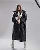 płaszcze damskie Parka Longline Hoodie Oversize czarna ocieplana 7