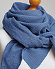szale damskie Chusta muślinowa damska, uniwersalna chusta bawełniana niebieska 3
