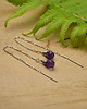 kolczyki wire wrapping Kolczyki krople ametyst długie przewlekane wire wrapping 4