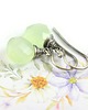 kolczyki wire wrapping Chalcedon seledynowy w srebrze - kolczyki 1