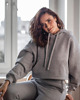 bluza z kapturem damska Szara bluza bawełniana krótka 4