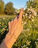 bransoletki z kamieni naturalnych Podwójna bransoletka Jutrzenka z łososiowych pereł, różowych kamieni 1