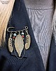 broszki Broszka niezwykła na agrafce w modnym stylu Boho handmade z liściem lauru 7