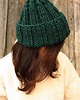 czapki damskie Czapka beanie handmade butelkowa zieleń 2