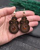 kolczyki soutache Kolczyki sutasz brązowe z kryształkami Gracia 1