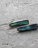 kolczyki wire wrapping Muszla paua  - kolczyki 1