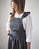 fartuchy kuchenne Lniany fartuszek retro CHARCOAL 4