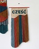 makramy Makatka "cześć". 2