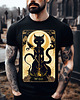 t-shirty męskie Koszulka - Kocia karta Tarota - Diabeł, The Devil #4 1