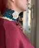 chokery Morski koronkowy choker z kremową różą 4